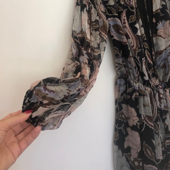 Zimmermann Playsuit Size 0 Black Floral Paisley - Picture 6 of 8